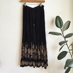 Womens Sheer Maxi Skirt Small? Bromstick Witchcore Whimsygoth Fairy Button